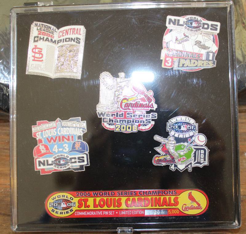 lot 8003 image: St. Louis Cardinals 2006 World Series Pin Set- Cool