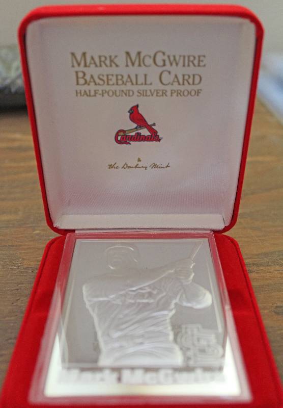 lot 8005 image: Mark McGwire Baseball Card- Half Pound Silver Proof- So Cool