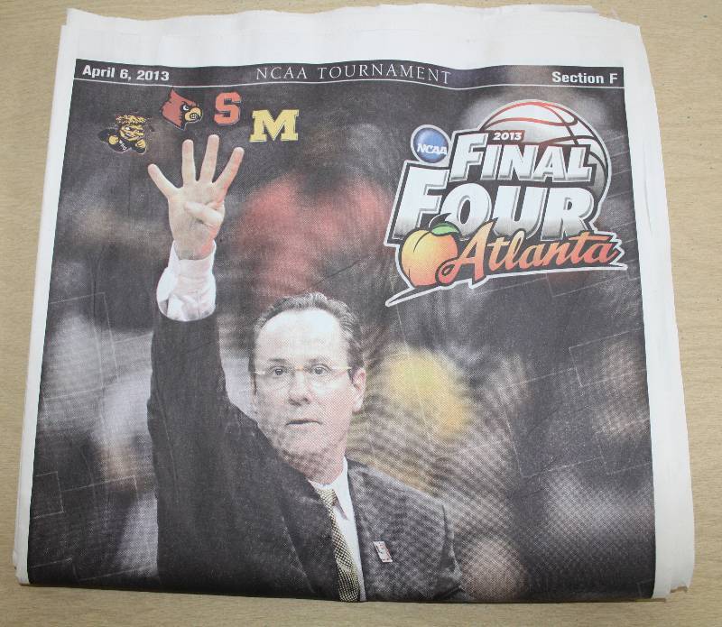 lot 8018 image: WSU 2013 Final Four Article- Wichita Eagle Newspaper Sports Section- So Neat