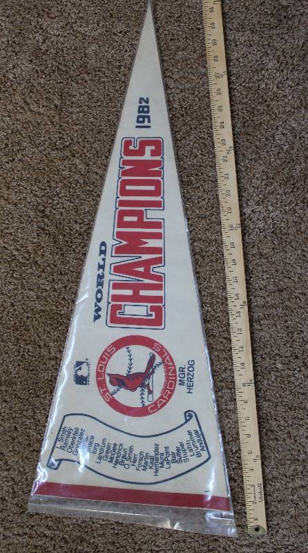 lot 8115 image: St. Louis Cardinals 1982 World Champions Pennant