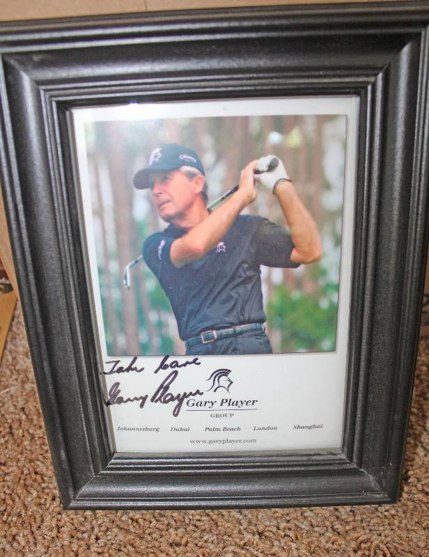 lot 8248 image: Autographed Picture- Gary Player - Golf