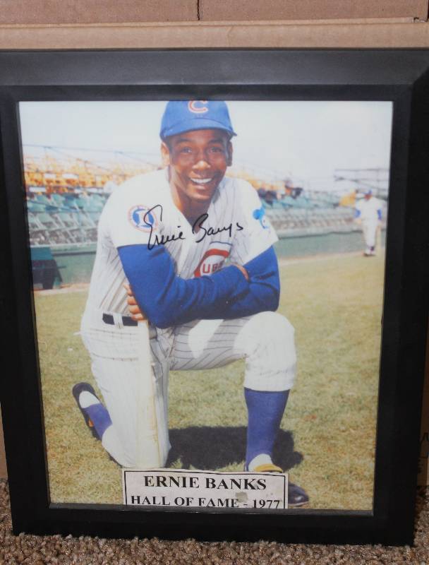 lot 8251 image: Autographed Ernie Banks Picture