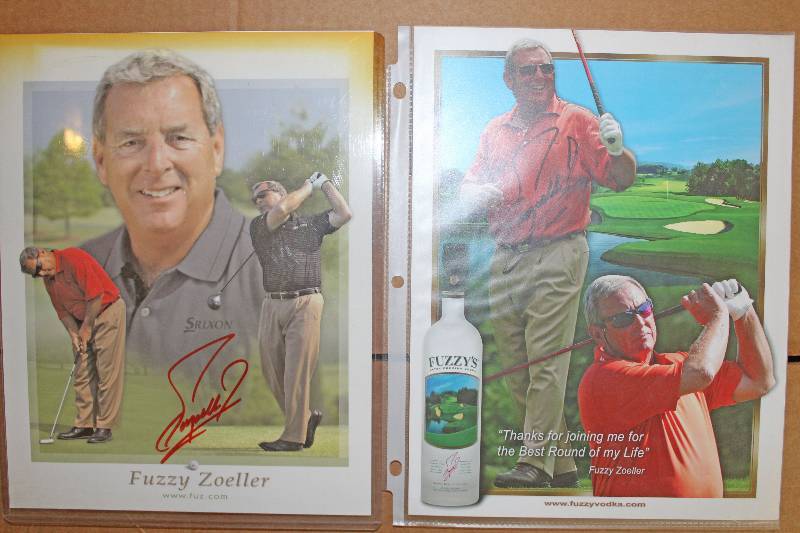 lot 8282 image: Lot of 2 Fuzzy Zoeller 8x10 pictures Autographed