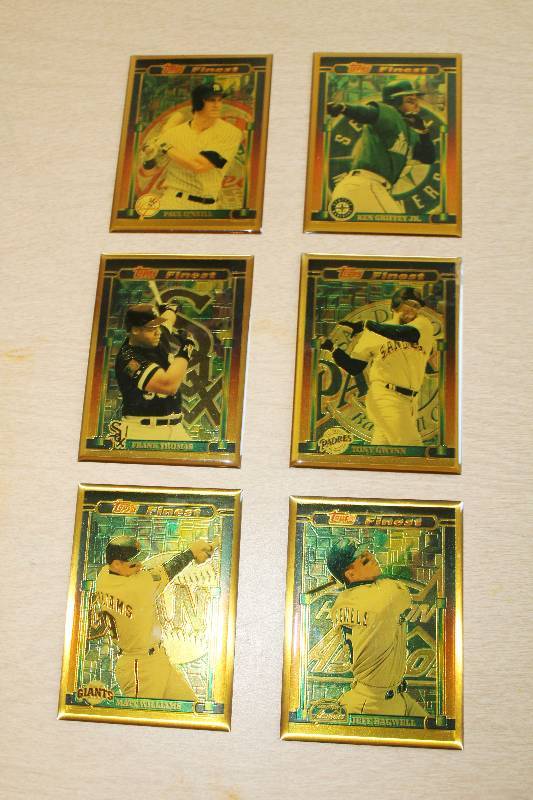 lot 8811 image: Lot of 6 - Hard Card - Baseball Cards - TOPPS Brand - See pics for players - these are cool