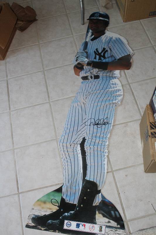 lot 8814 image: Derek Jeter - Card Board Stand - up Approx 6 ft Tall - MLB New York Yankees - WOW
