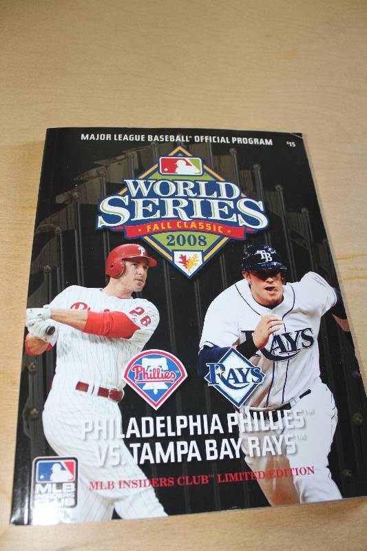lot 8817 image: 2008 World Series Program - Philadelphia Phillies vs. Tampa Bay Rays - Major League Baseball - WOW