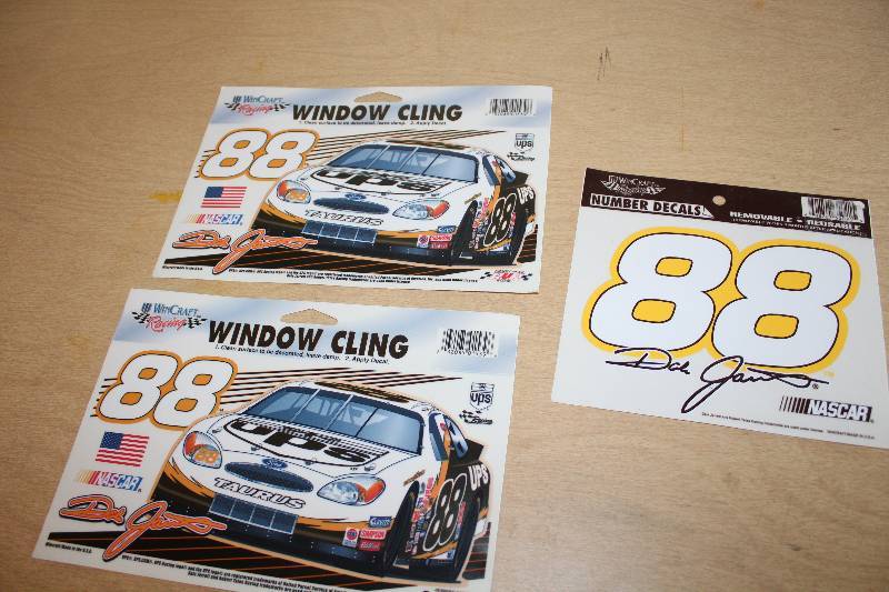 lot 8836 image: Lot of 3 Dale Jarret - Window Clings - NASCAR Number 88 - new