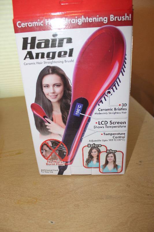 lot 8848 image: Hair Angel - Ceramic Hair Straightening Brush w original box