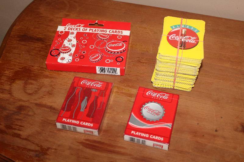 lot 5010 image: Lot of Coca Cola Playing Cards- Very Cool