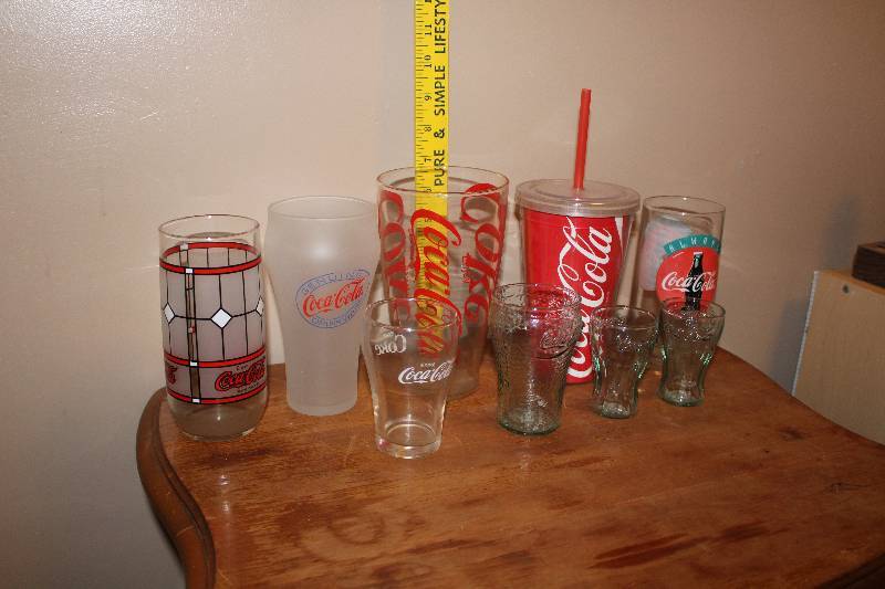 lot 5065 image: Lot of Various Coca Cola Glasses, Mugs, Cups and More See Pics