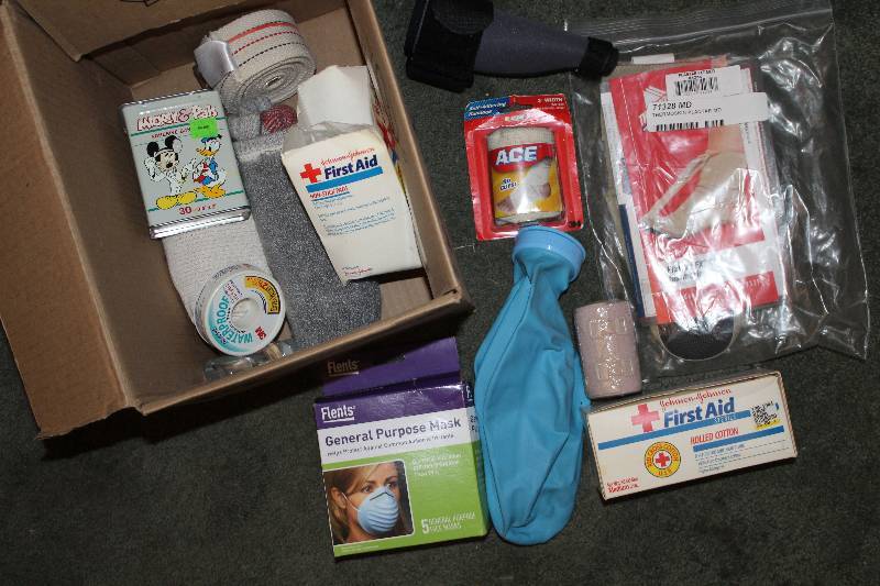 lot 5076 image: Lot of Assorted Health Care First Aid Supplies- See Photos
