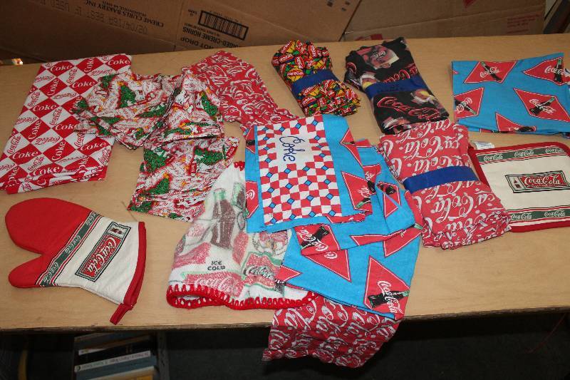 lot 8134 image: Assorted Coca Cola Fabrics- Cool