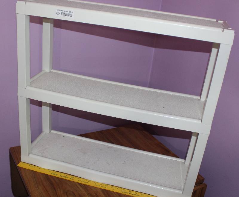 lot 8303 image: Plastic Shelving - Approx 30 Wide