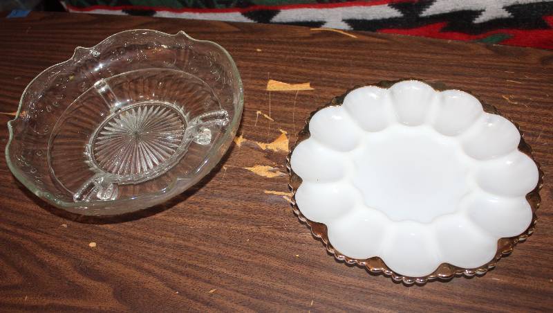 lot 8319 image: Footed Bowl and Egg Plate