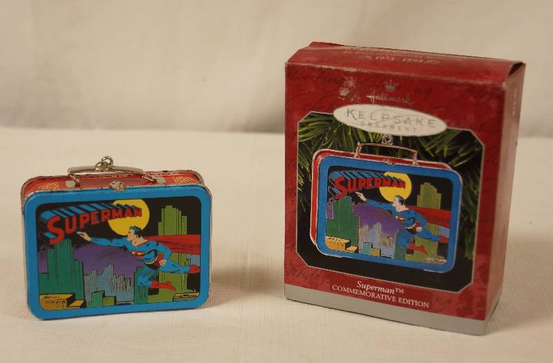 lot 6488 image: Superman Commemorative Edition Lunch Box HALLMARK Keepsake Ornament with Box