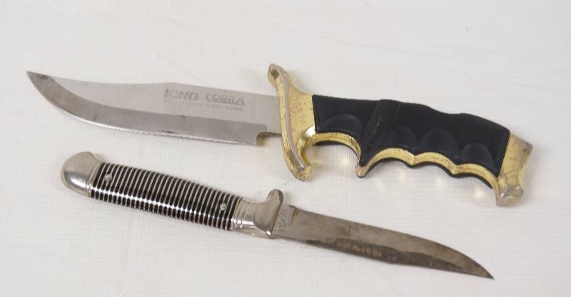 lot 6443 image: Lot of 2 Knives - King Cobra & Fixed Blade Knife