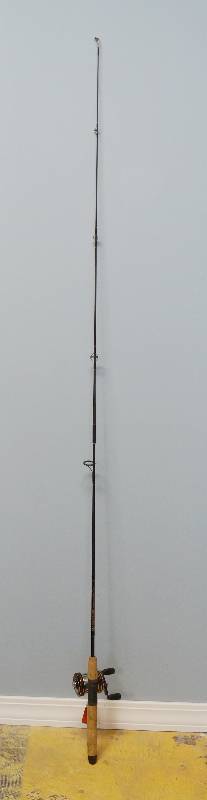 lot 4445 image: Fishing Pole Eagle Claw Powerlight Graphite M# PL260LW Pole 6 ft. - w DAIWA Millionaire 5HS Reel