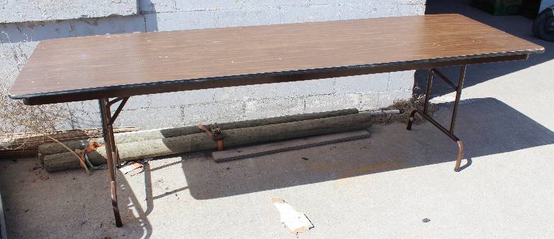lot 3000 image: 30 inch by 8 foot folding table- Great for family gatherings