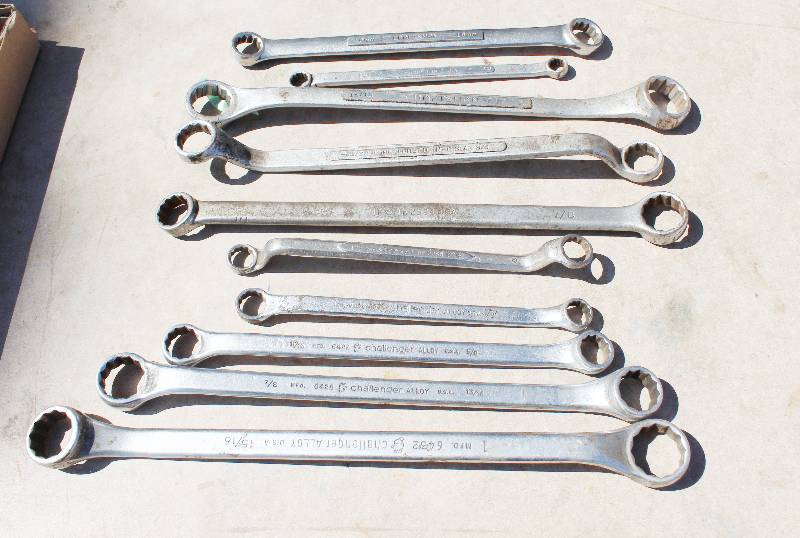 lot 3016 image: 10 box end wrenches- Mix brands- Challenger- Craftsman and others- Very Cool