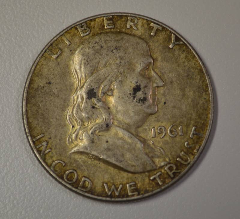 lot 3069 image: 1961 Franklin silver half dollar
