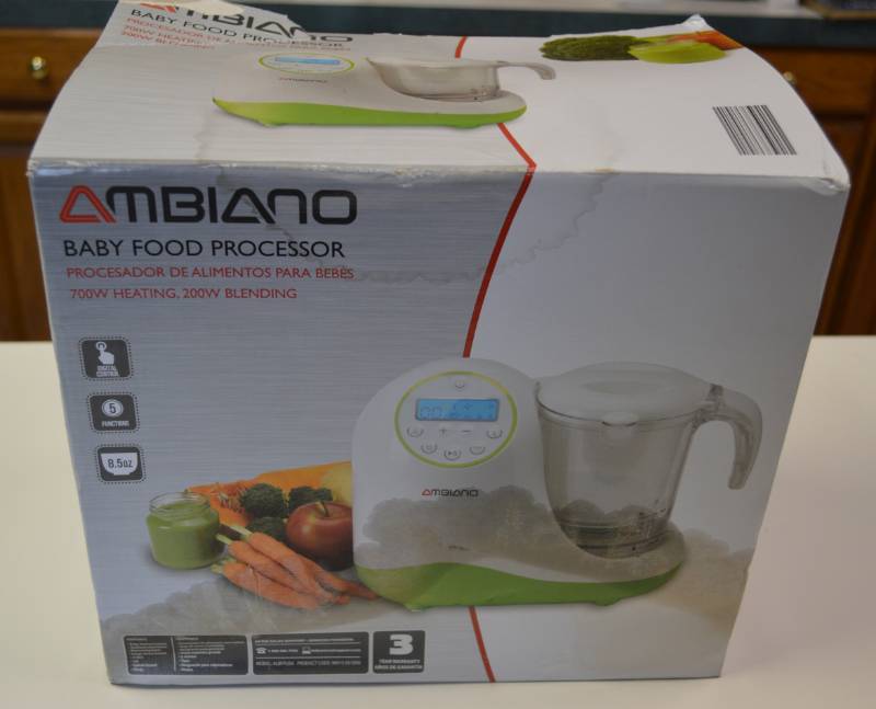 lot 3130 image: Ambiano baby food processor New but box has been wet