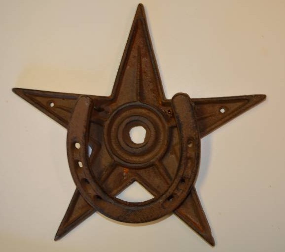 lot 3158 image: cast iron star knocker