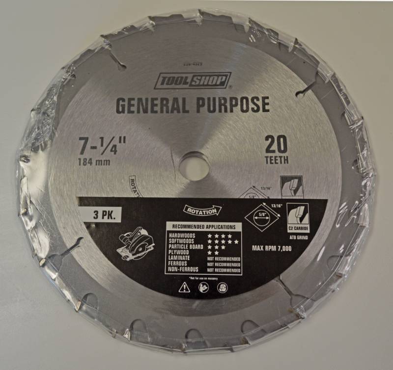 lot 3217 image: Three Piece 7 14 Inch Saw Blades - Never Been Used