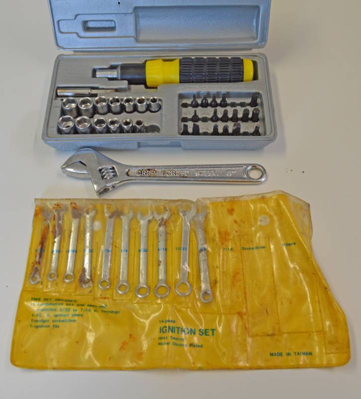 lot 3223 image: Adjustable Wrench with Partial Socket Set and Partial Ignition Wrench Set