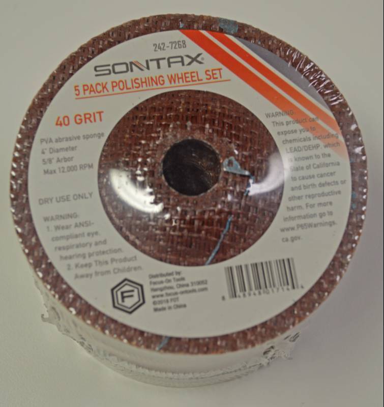 lot 3229 image: Five Pack of Polishing Wheels for Angle Grinders - Still in Package