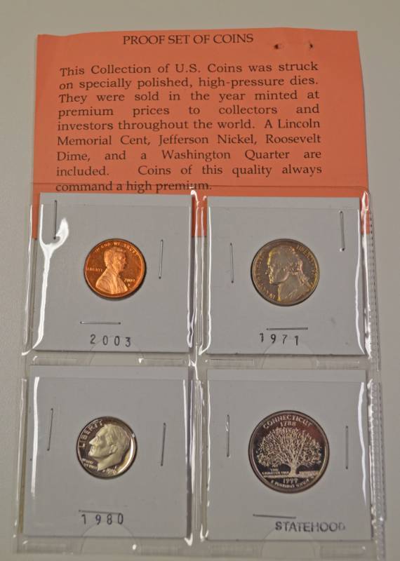 lot 3238 image: Proof Set of Coins - All in Decent Condition