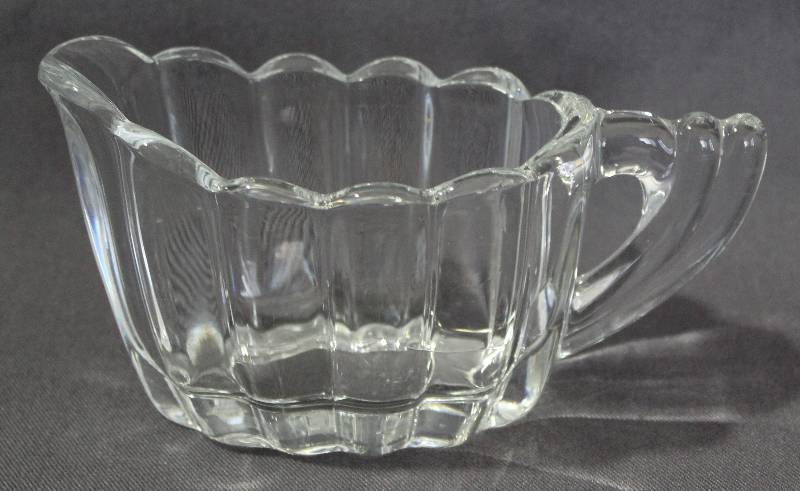 lot 9751 image: Heisey Crystalite Glass Creamer Ribbed Design
