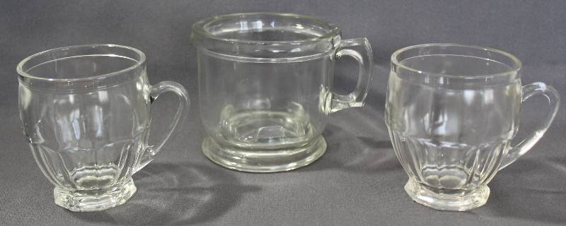 lot 9752 image: Set of Three Vintage Beer or Coffee Mugs, all 3-12 tall.