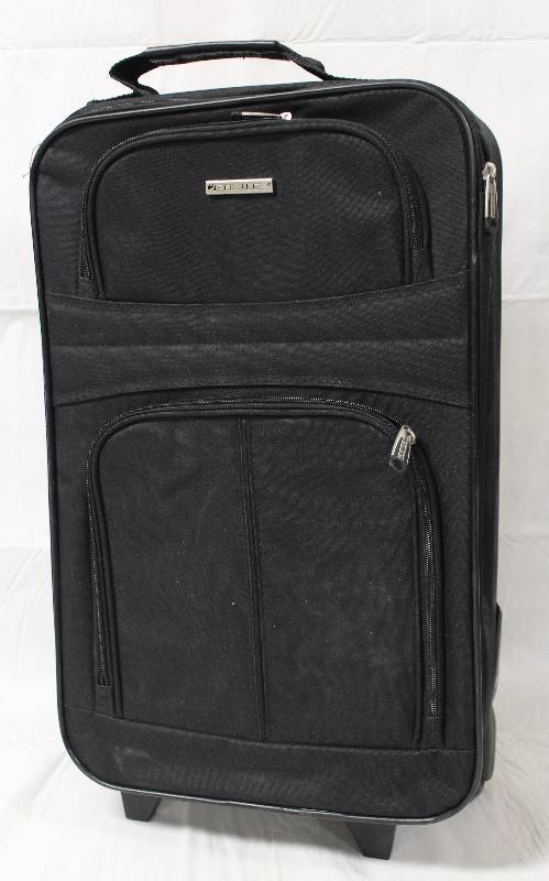 lot 9375 image: Protg Black Rolling Luggage Suitcase #1706401