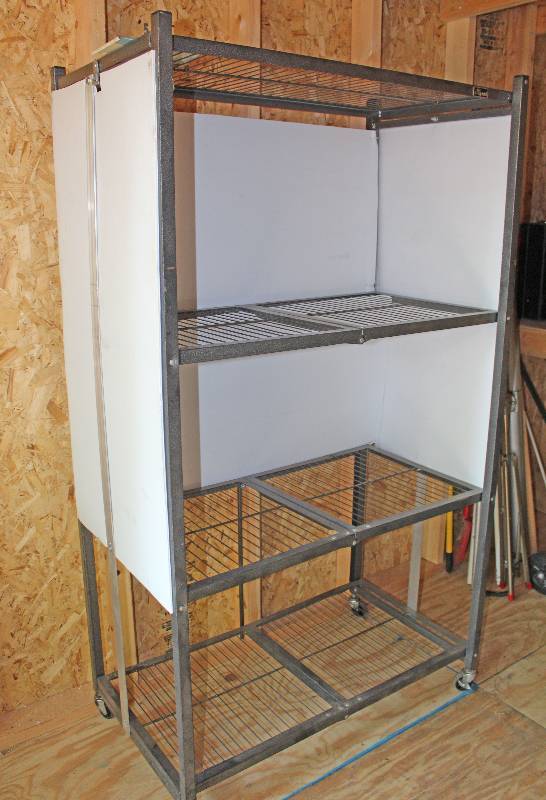 lot 8870 image: Collapsible Rolling Shelf