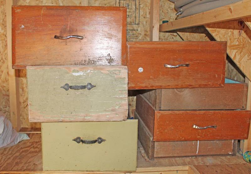 lot 8894 image: Empty Wooden Drawers