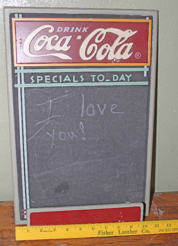 lot 8555 image: Coca-Cola Chalk Board