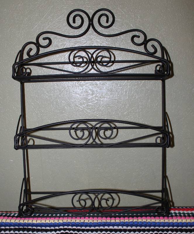 lot 8589 image: Metal Spice Rack - Black - NEW IN BOX