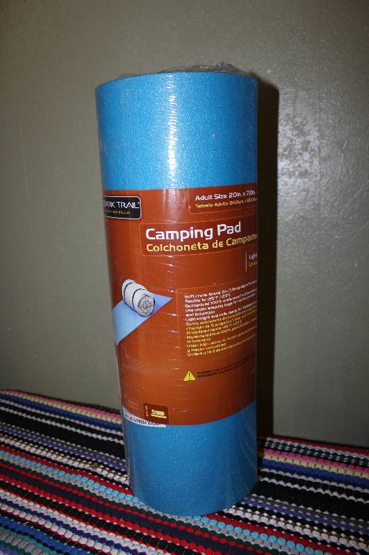 lot 8607 image: Camping Pad - New in Package 20 x 72 x 0.5 thick - sleep comfortably