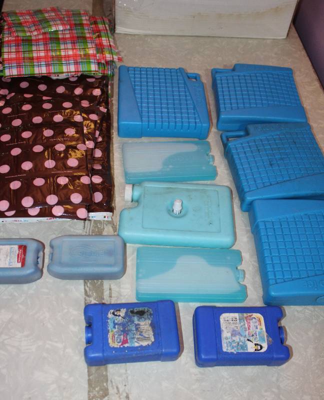lot 8629 image: Assortment of Re-Freeze Freezer Blocks and Moisture Barrier Pads - Cool