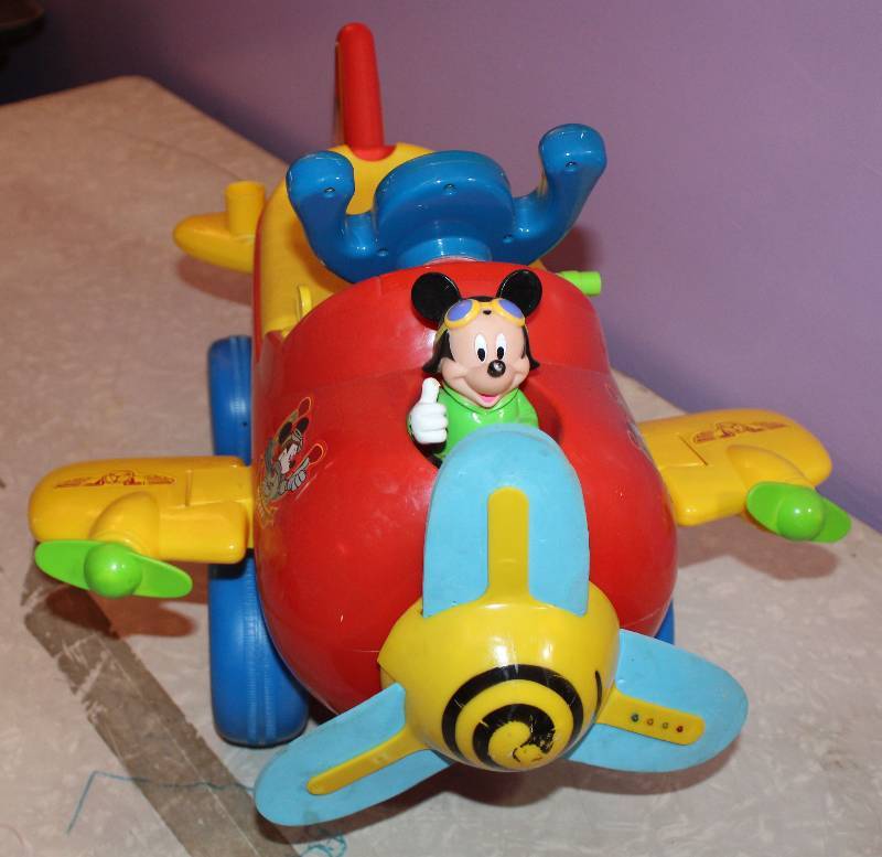 lot 8641 image: Mickey Mouse Toddler Ride on Airplane - Great for the Imagination
