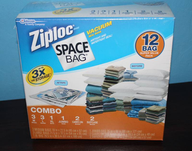 lot 8674 image: Box of SPACE BAGS - Variety of sizes - Unopened NEW box of 12