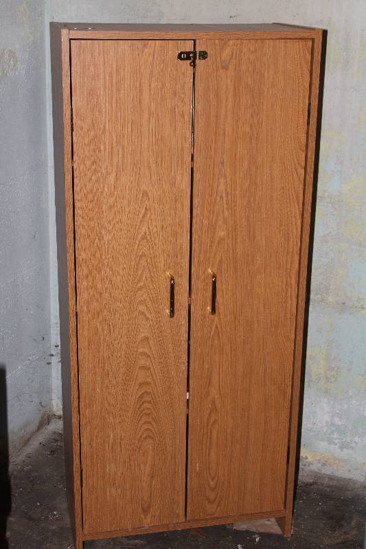 lot 8701 image: 2-Door Storage Cabinet with contents