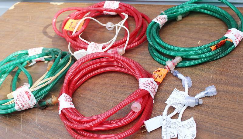 lot 8745 image: Lot of 4 Rope Lights - Untested