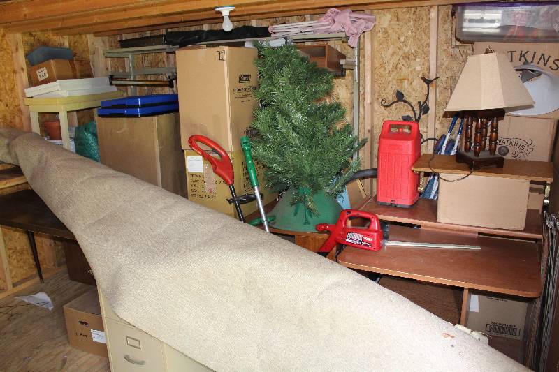 lot 8803 image: Everything Along the North Wall of the South Shed - Storage Unit