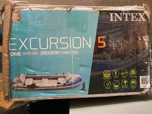 lot 14 image: Intex Heavy duty Excursion inflatable raft Retail $231