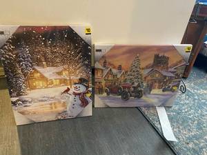 lot 59 image: (2) Canvas Holiday photos- New