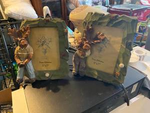 lot 73 image: Rustic Moose 5x7 photo frames