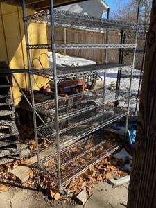 lot 75 image: Large 6 shelf metal rack