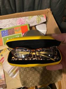 lot 118 image: Assortment of stationary items, blood pressure cuff, crochet book, etc.