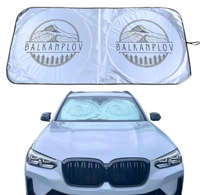 lot 7429043 image: Car Windshield Sun Shade  Best UV Protection for Car Interior  Reflects Sunrays to Keep Cabin Cool  Fits Most Hatchbacks, Small Sedans and Mini SUVs Medium (59 x 27.5inches)